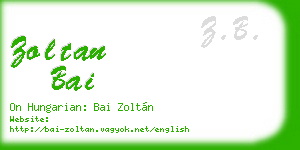 zoltan bai business card